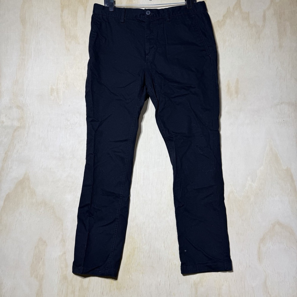 Old Navy Slim Chino Pants Mens 34x30‎ Black Casual Stretch Cotton Flat Front